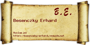Besenczky Erhard névjegykártya